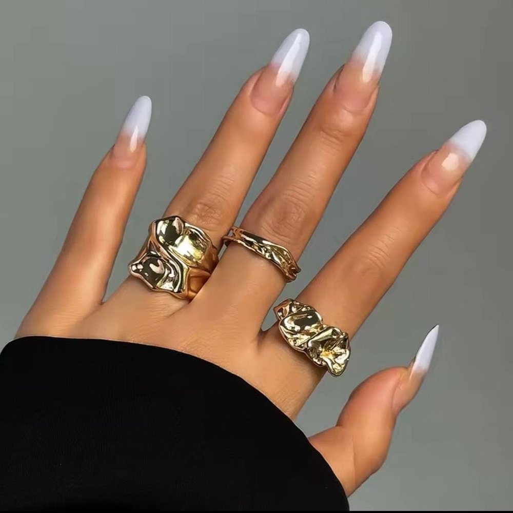 Gold Nugget Ring Set